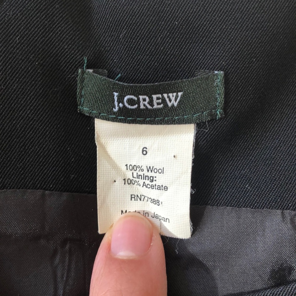 💯% wool J. Crew little black dress midi Sz. 6 - Picture 3 of 6